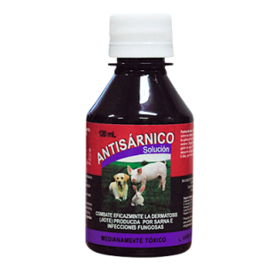 ANTISÁRNICO Insecticida y fungicida para caninos, conejos y porcinos 100 ml