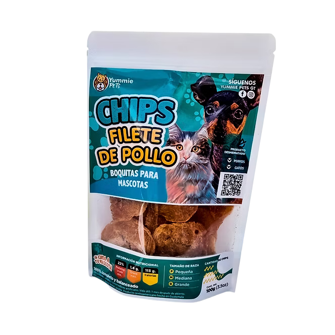 Yummie Pets Chips Filete de Pollo 100g
