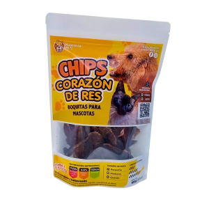 Yummie Pets Chips Corazón de Res 100g